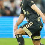Fer Medrano durante su debut con el Celta ante el Real Madrid en el Santiago Bernabéu