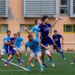 Acción del Montañeros-Viveiro de Tercera Federación disputado en Elviña