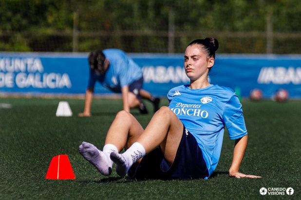 Andrea Calvo durante un entrenamiento de la EFF Rosalía