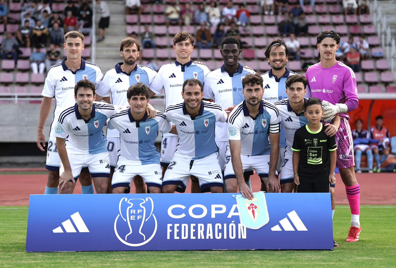 Once inicial de la SD Compostela ante el CD Derio en la Copa Federación