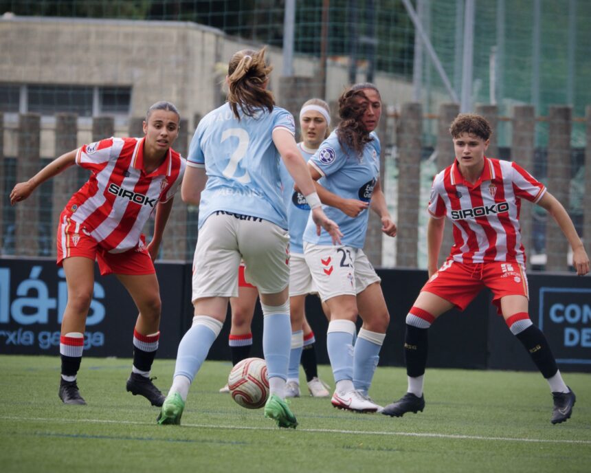As Celtas ante el Sporting de Gijón en A Madroa