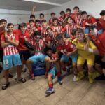 CD Lugo Juvenil durante el partido ante el Victoria CF en A Cheda