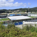 Estadio de A Malata durante las obras de renovación de la cubierta en septiembre de 2026