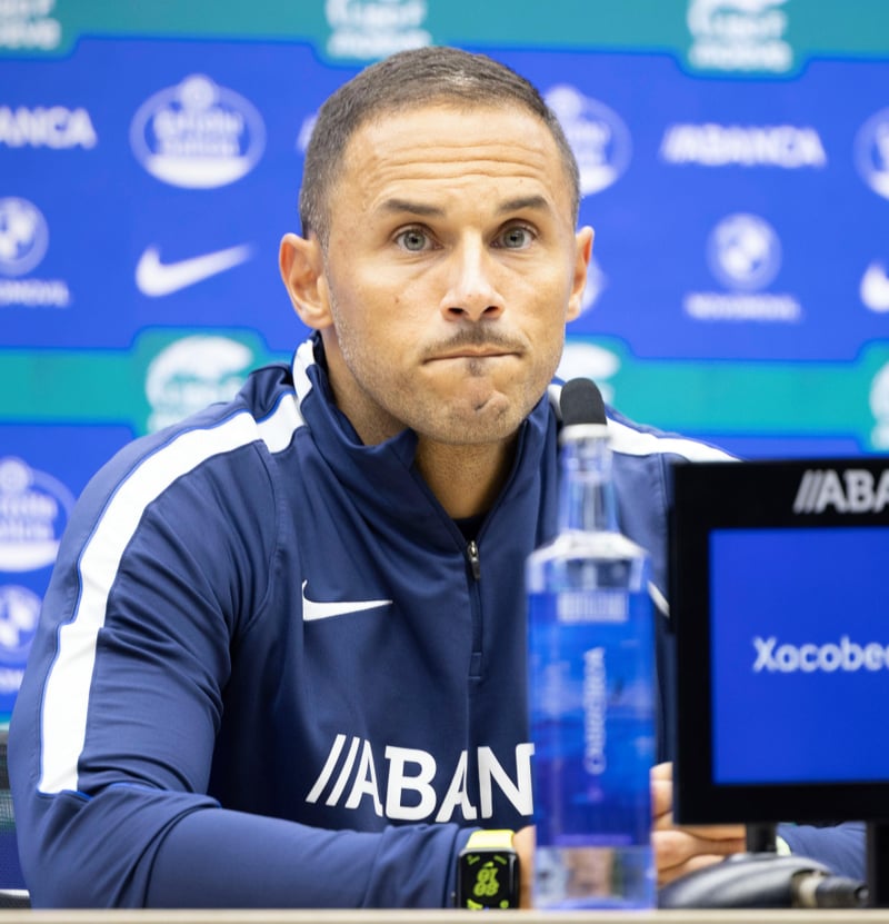 Alberto Rodríguez, entrenador del Dépor ABANCA, tras el empate ante el Espanyol