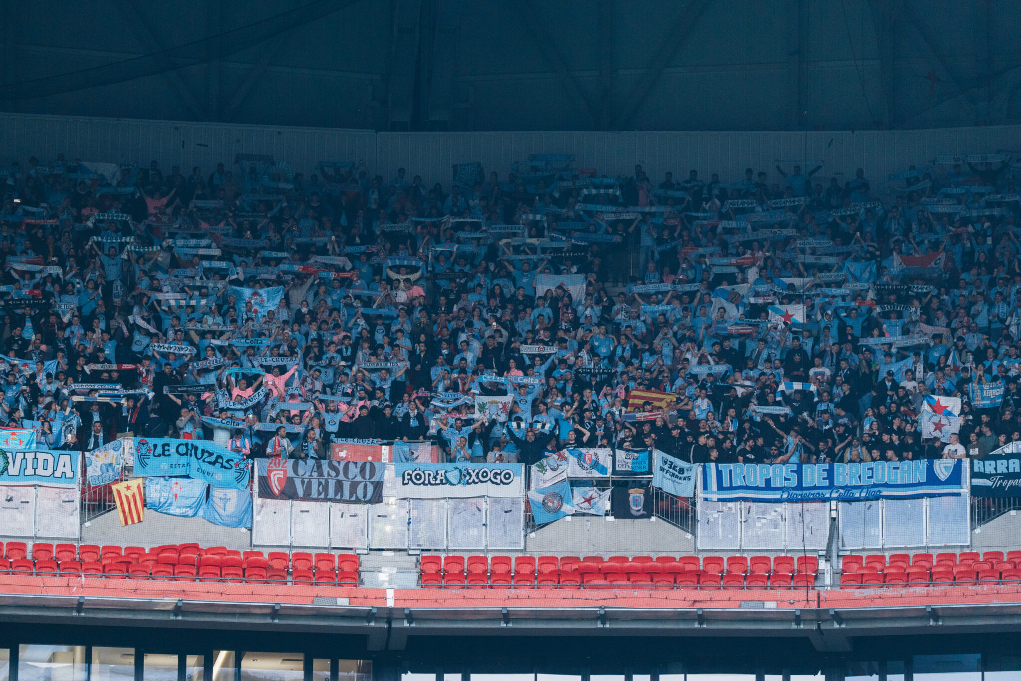 Aficionados del Celta en un desplazamiento europeo