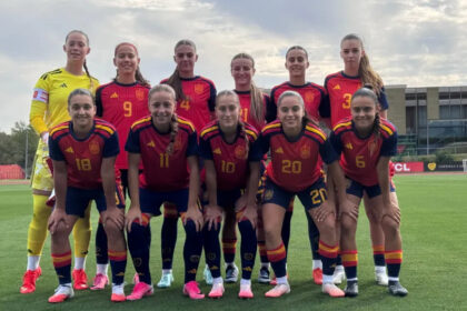 Antía Veiga, canterana del Deportivo, con la selección española sub-17