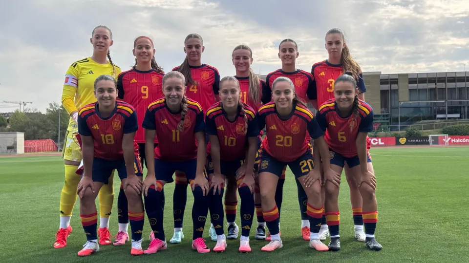 Antía Veiga, canterana del Deportivo, con la selección española sub-17