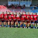 Plantilla del Bergantiños femenino antes del estreno ante el Victoria B