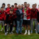 Jugadores del CCD Queixas celebran un título en una imagen de archivo