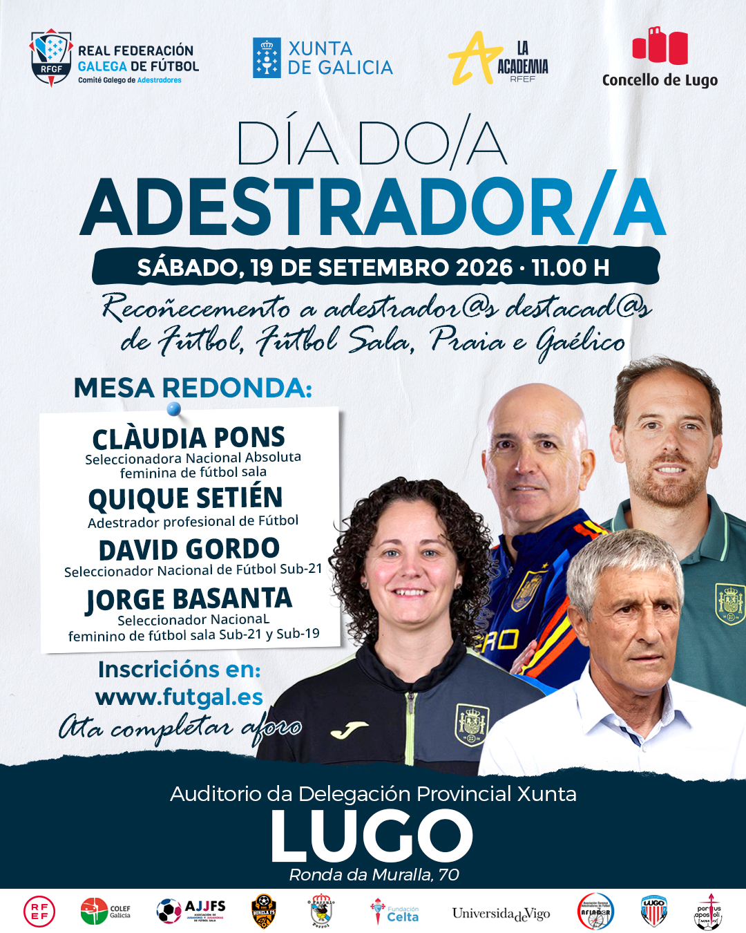 Presentación del Día del Entrenador en Lugo con sus protagonistas