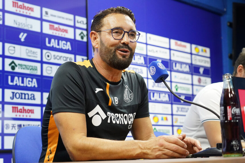 José Bordalás, entrenador del Getafe, durante una rueda de prensa