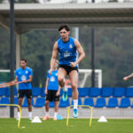 Lorenzo Amatucci durante un entrenamiento del RC Deportivo
