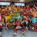 Vestuario del CD Lugo tras el derbi ante el Racing de Ferrol