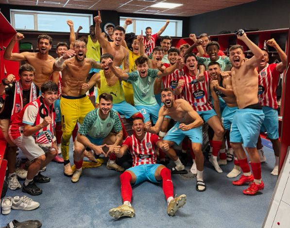 Vestuario del CD Lugo tras el derbi ante el Racing de Ferrol