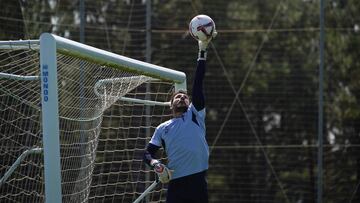 Marc Vidal durante un entrenamiento con el Celta antes de fichar por el Sabadell