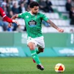 Migue Leal con la camiseta del Racing Club Ferrol durante un partido
