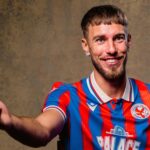 Óscar Mingueza en su presentación como jugador del Crystal Palace