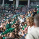 Cartel de venta de entradas para el Racing Club Ferrol-Real Unión en A Malata