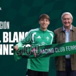 Raúl Blanco y Etienne Eto'o durante su presentación como jugadores del Racing Club Ferrol