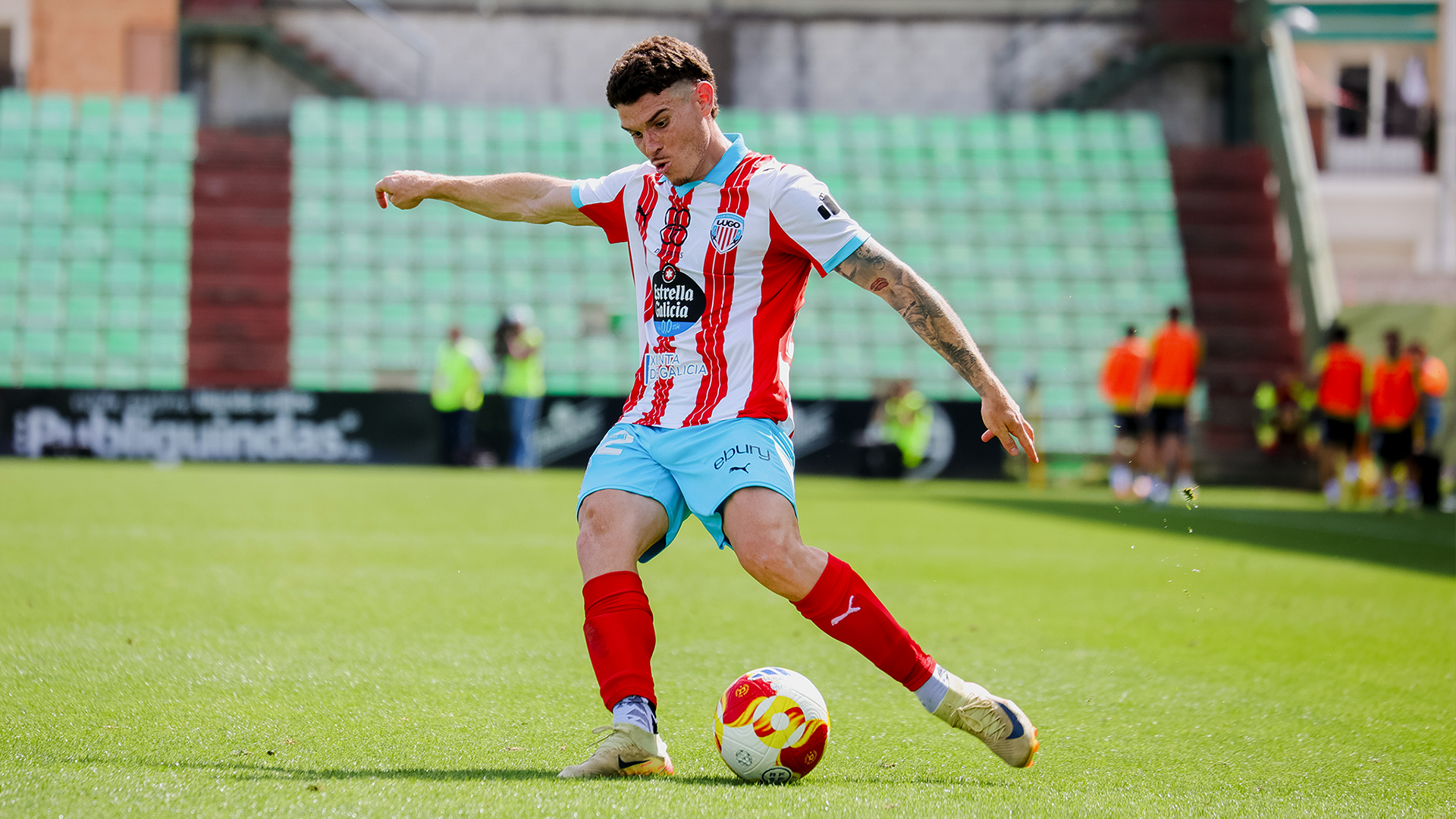 Santi Samanes, durante su etapa como jugador del CD Lugo