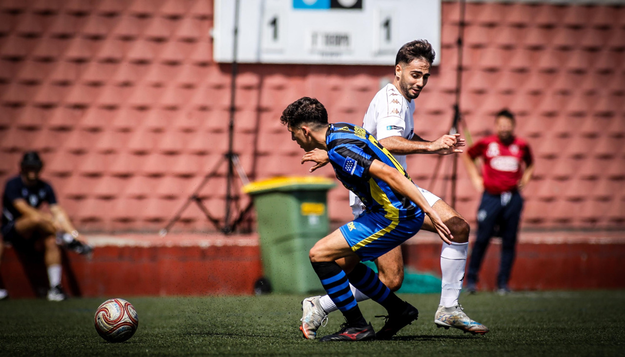David Rojo y Rubén Casás durante el Silva-Céltiga de la primera jornada de Tercera Federación 2026/27