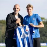 Teun Gijselhart durante su presentación como jugador del RC Deportivo