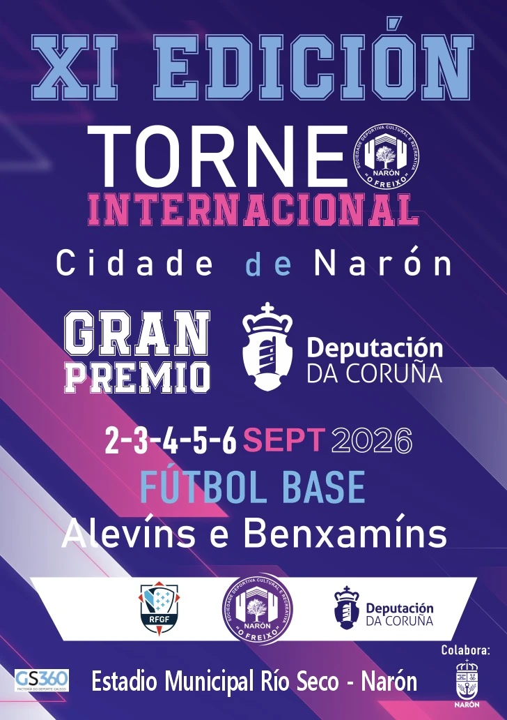 Cartel del XI Torneo Internacional Cidade de Narón 2026, Gran Premio Deputación da Coruña