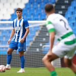 Acción del Deportivo Fabril frente al CD Extremadura en Riazor