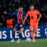 Acción del partido entre el PSG y el FC Barcelona en París