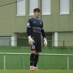 Jan Danés, guardameta de la UD Somozas, durante un partido