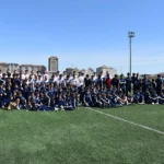 Cantera del Atlético Coruña Montañeros durante la celebración del título 2024-25