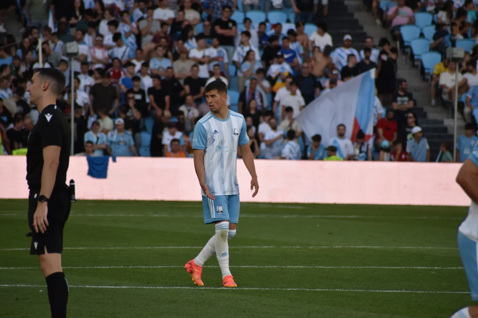 Carlos Domínguez con la selección gallega en Balaídos en 2024