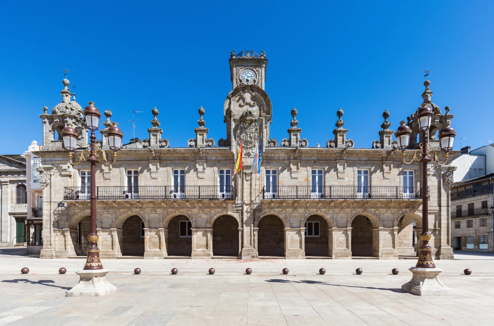 Fachada de la Casa Consistorial de Lugo en la Praza Maior, en una imagen de archivo