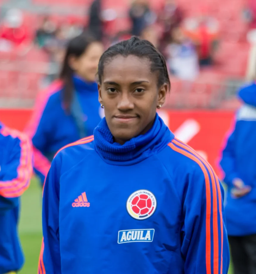 Daniela Caracas con la selección de Colombia, en una fotografía de archivo de 2019