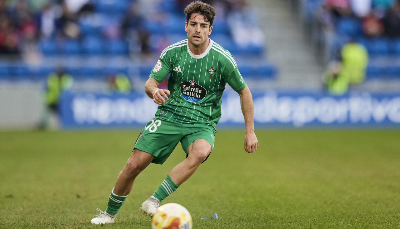 David Concha con la camiseta del Racing de Ferrol
