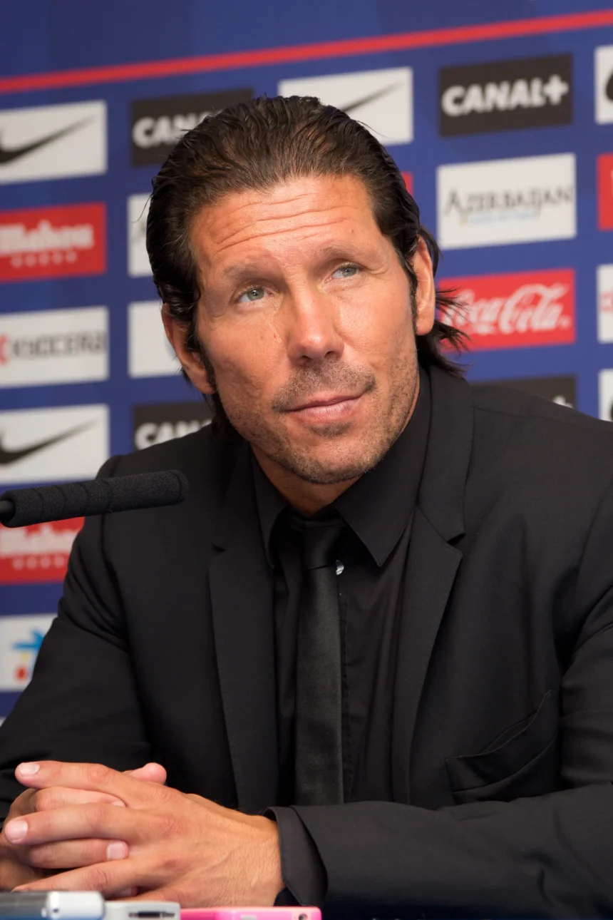 Diego Simeone en una rueda de prensa, en una fotografía de archivo de 2013