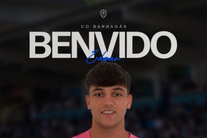 Edgar Formoso con la camiseta de portero de la UD Barbadás