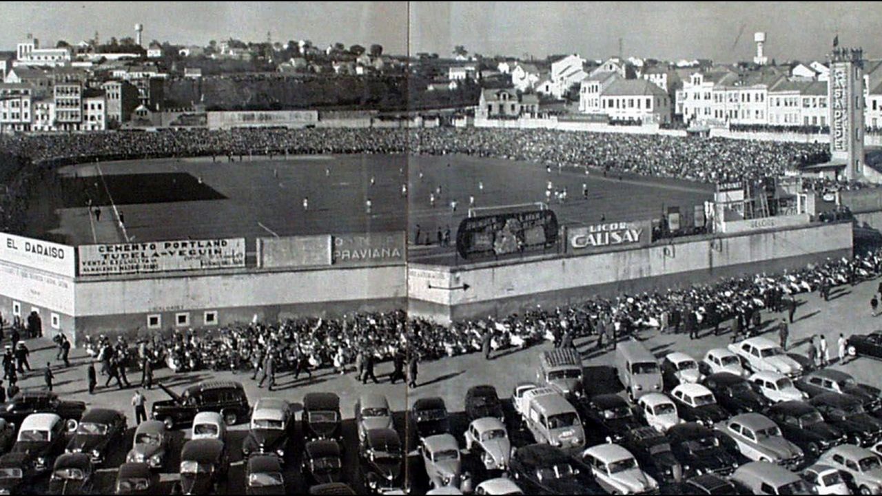 Vista histórica del estadio Manuel Rivera, antiguo campo del Racing de Ferrol