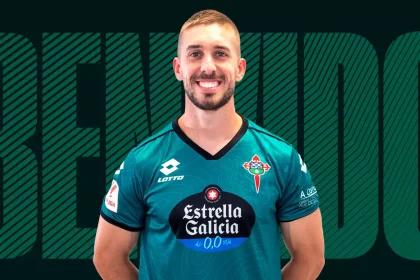 Héber Pena durante su etapa en el Racing Club de Ferrol