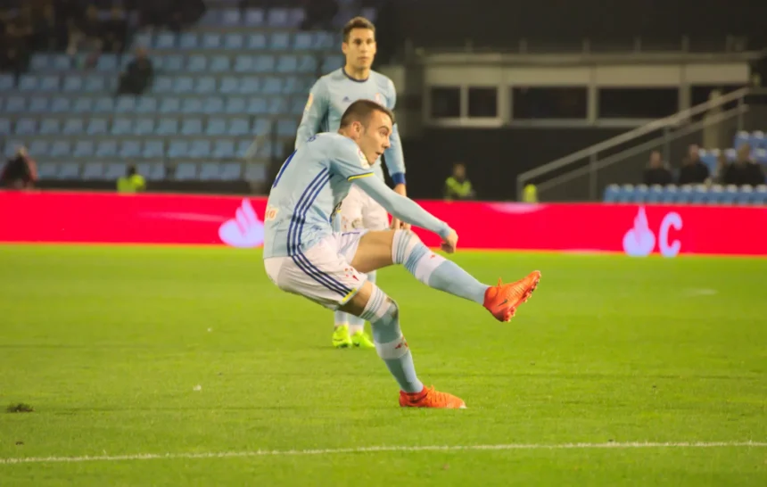 Iago Aspas con el Celta en Balaídos, en una fotografía de archivo de 2017