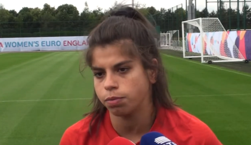 Inês Pereira con la selección de Portugal en 2022
