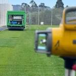 Campo de la Ciudad Deportiva de Mandiá durante los trabajos del césped en octubre de 2026