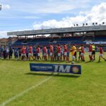 Jugadores del Ourense CF durante un partido ante el CD Laredo en O Couto