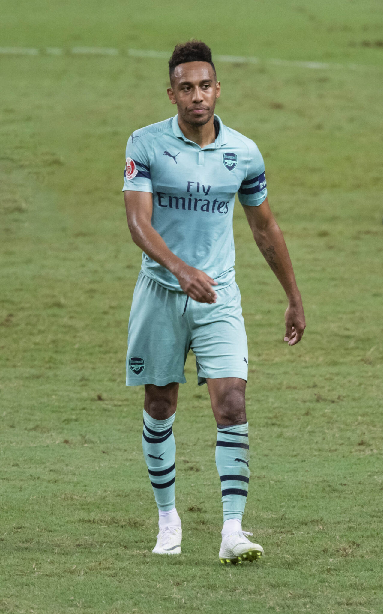 Pierre-Emerick Aubameyang durante un partido con el Arsenal