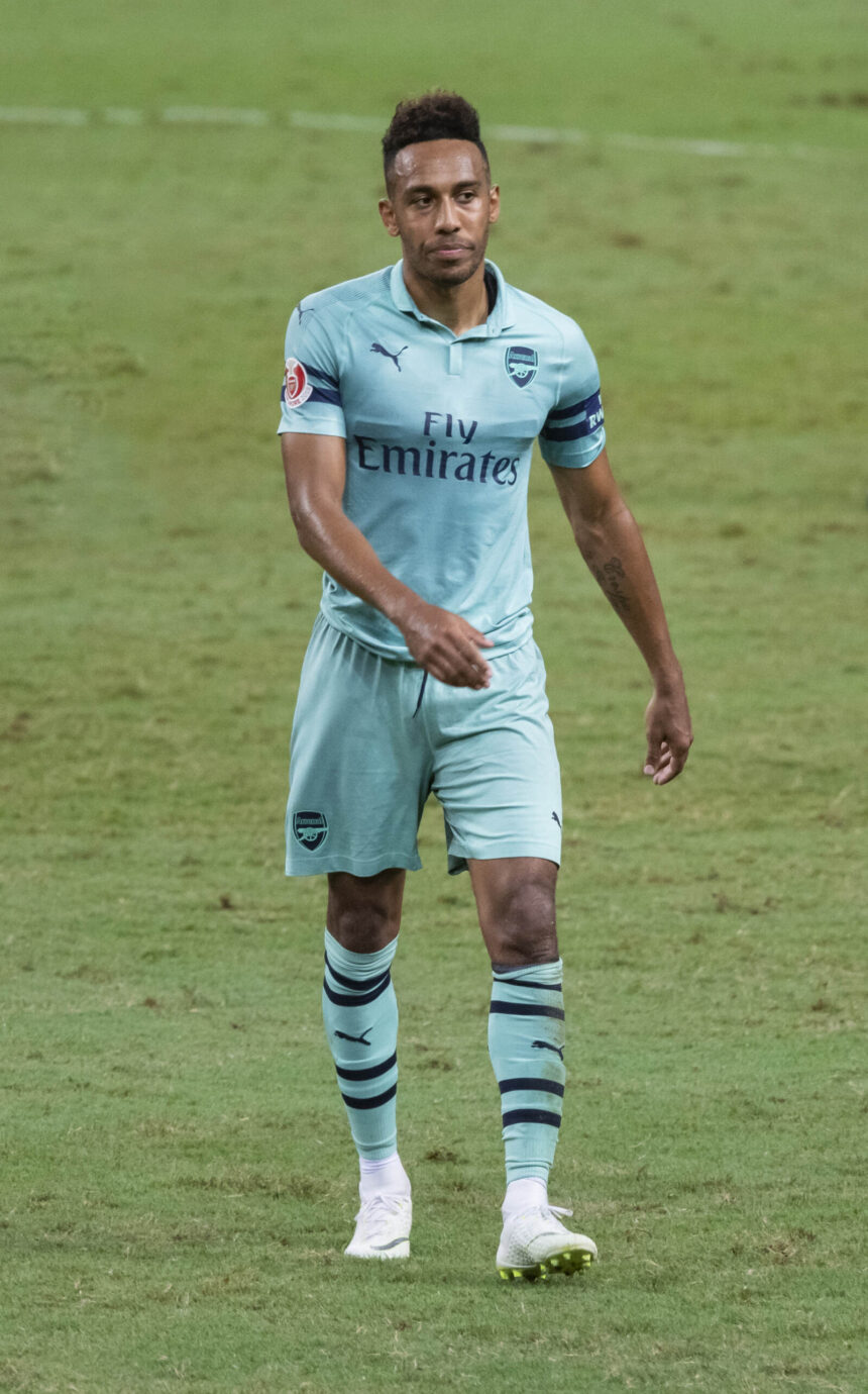 Pierre-Emerick Aubameyang durante un partido con el Arsenal