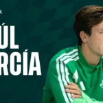 Saúl García en la comparecencia previa al Mirandés–Racing de Ferrol