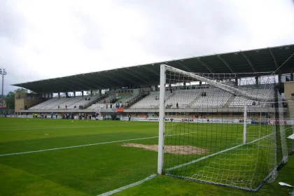 Grada del Stadium Gal de Irún, escenario del Real Unión contra el CD Lugo