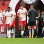 Stefan Bajčetić durante un partido con el Salzburgo en 2024