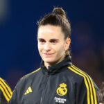 Teresa Abelleira con el Real Madrid durante un partido de 2024, antes de su fichaje por el Atlético